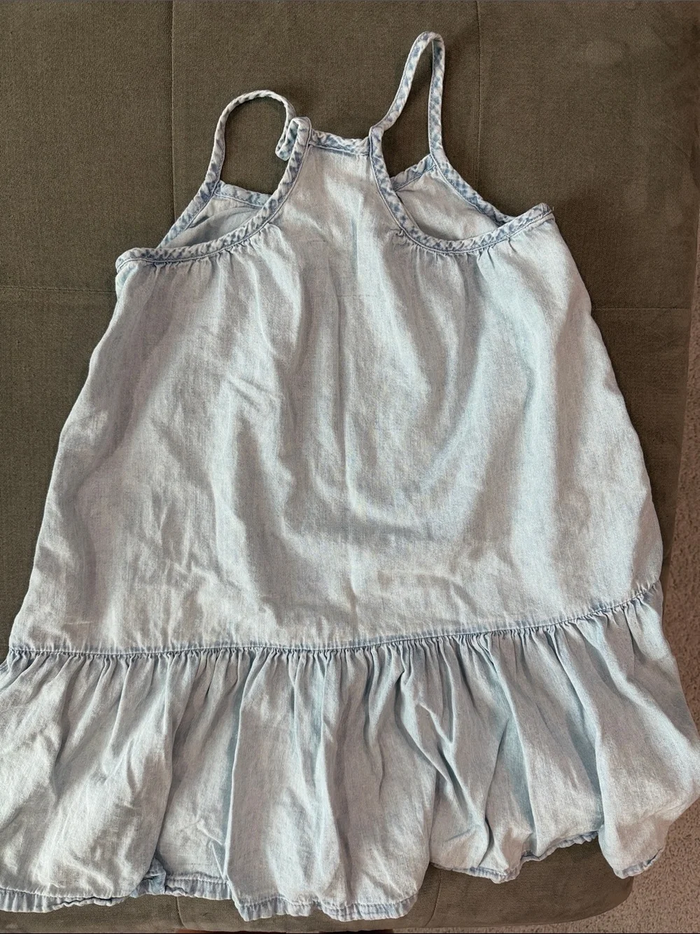 GAP Light Blue Chambray Ruffle Sundress